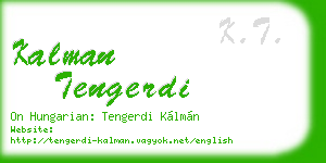 kalman tengerdi business card