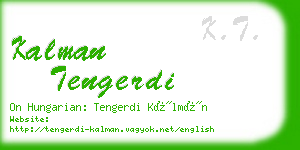 kalman tengerdi business card